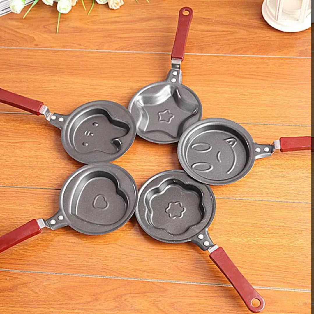 *EGG SHAPE FRYING PAN NON STICK,SIX DIFFERENT SHAPES-AVAILABLE *