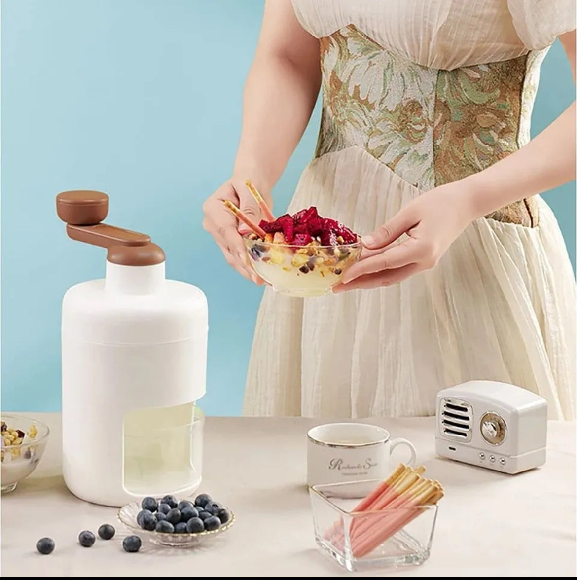 Portable Manual Shaved Ice Machine & Snow Cone Maker