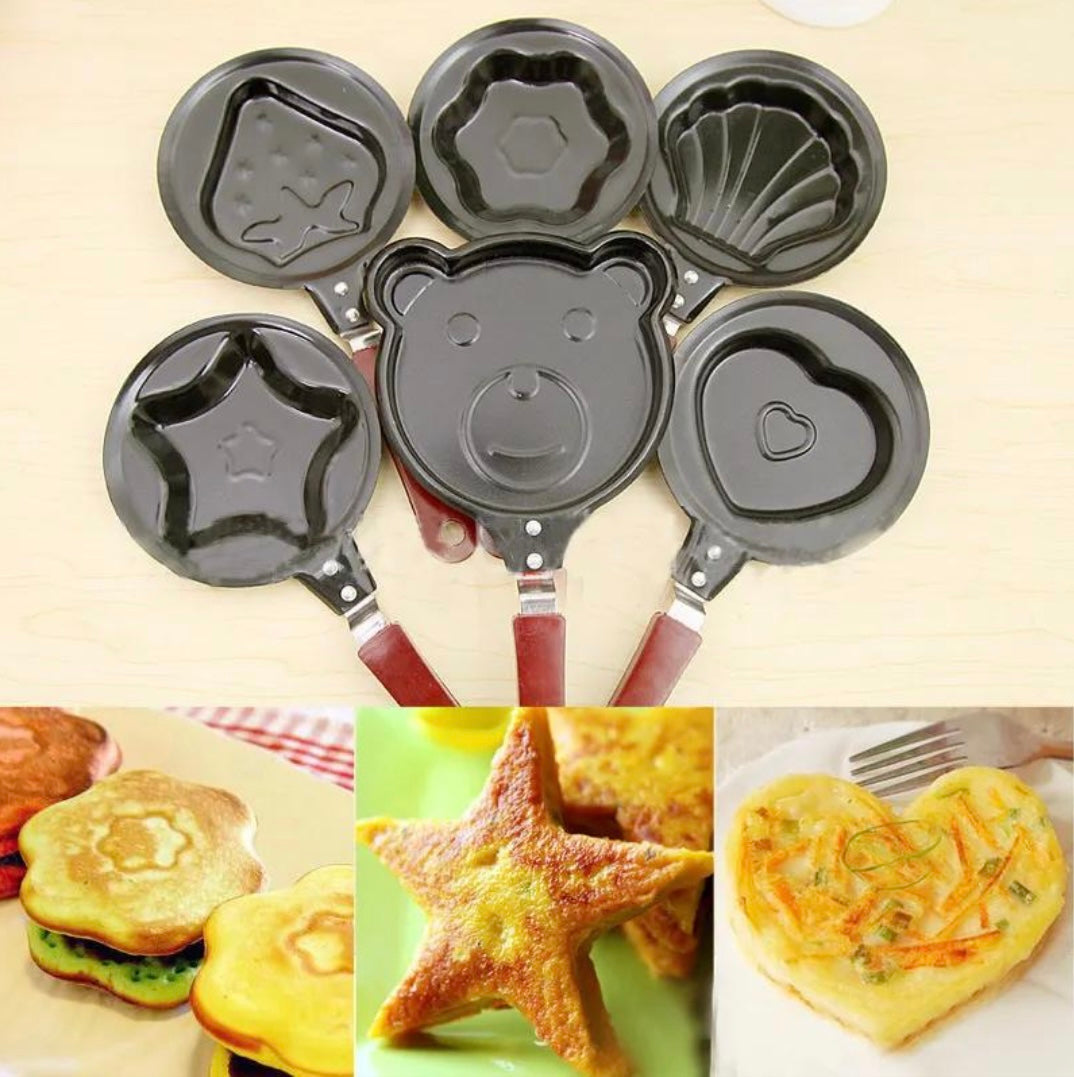 *EGG SHAPE FRYING PAN NON STICK,SIX DIFFERENT SHAPES-AVAILABLE *
