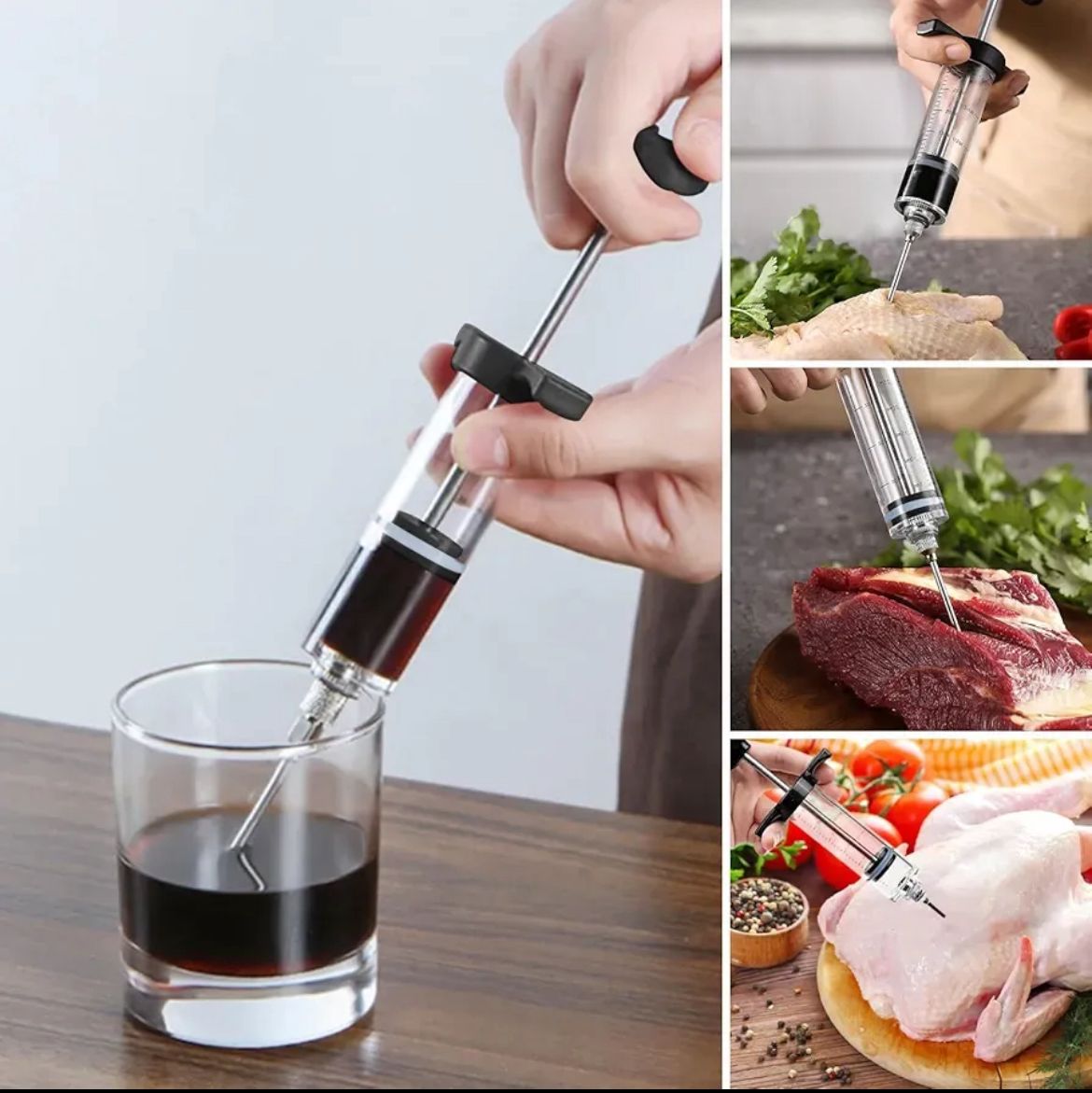 Kitchen Club Professional Meat & Poultry Marinade Injector Kit