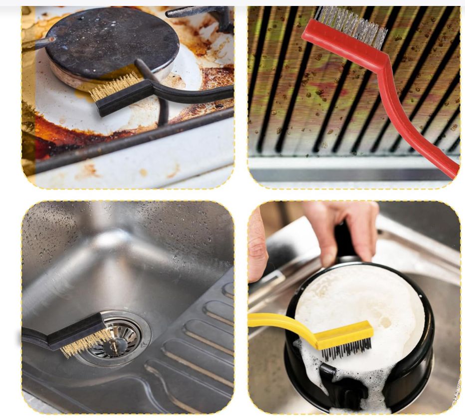 Essential 3-Piece stove Cleaning Tool Set - Scraper & Brushes