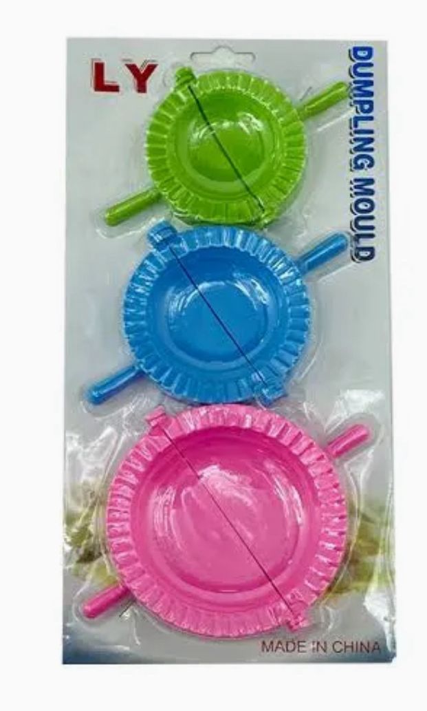 Colorful 3-Piece Dumpling Maker Mold Set - Easy Pierogi & Ravioli Tool