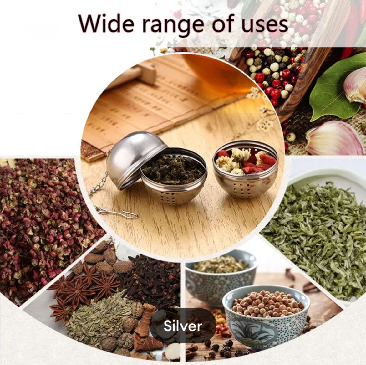 Premium Stainless Steel Mesh Tea Ball Infuser for Loose Leaf Tea