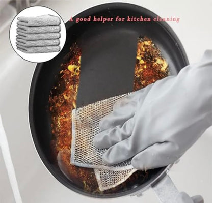 2-Layers Steel Wire Cleaning Cloth  Pack Of Five/Ten available