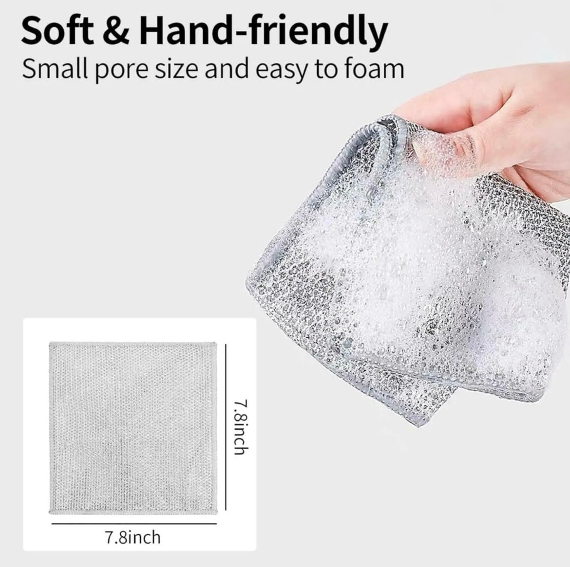 2-Layers Steel Wire Cleaning Cloth  Pack Of Five/Ten available