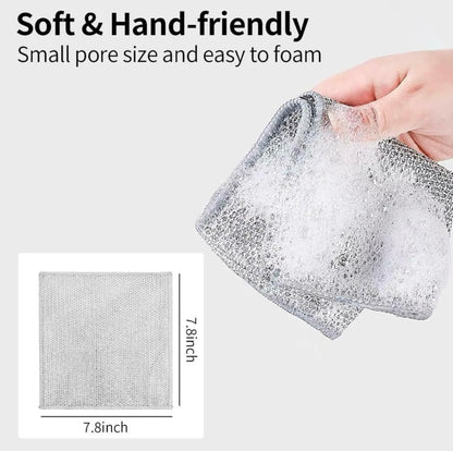 2-Layers Steel Wire Cleaning Cloth  Pack Of Five/Ten available