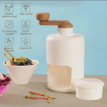 Portable Manual Shaved Ice Machine & Snow Cone Maker