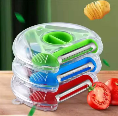 Three in-one stainless steel peeler