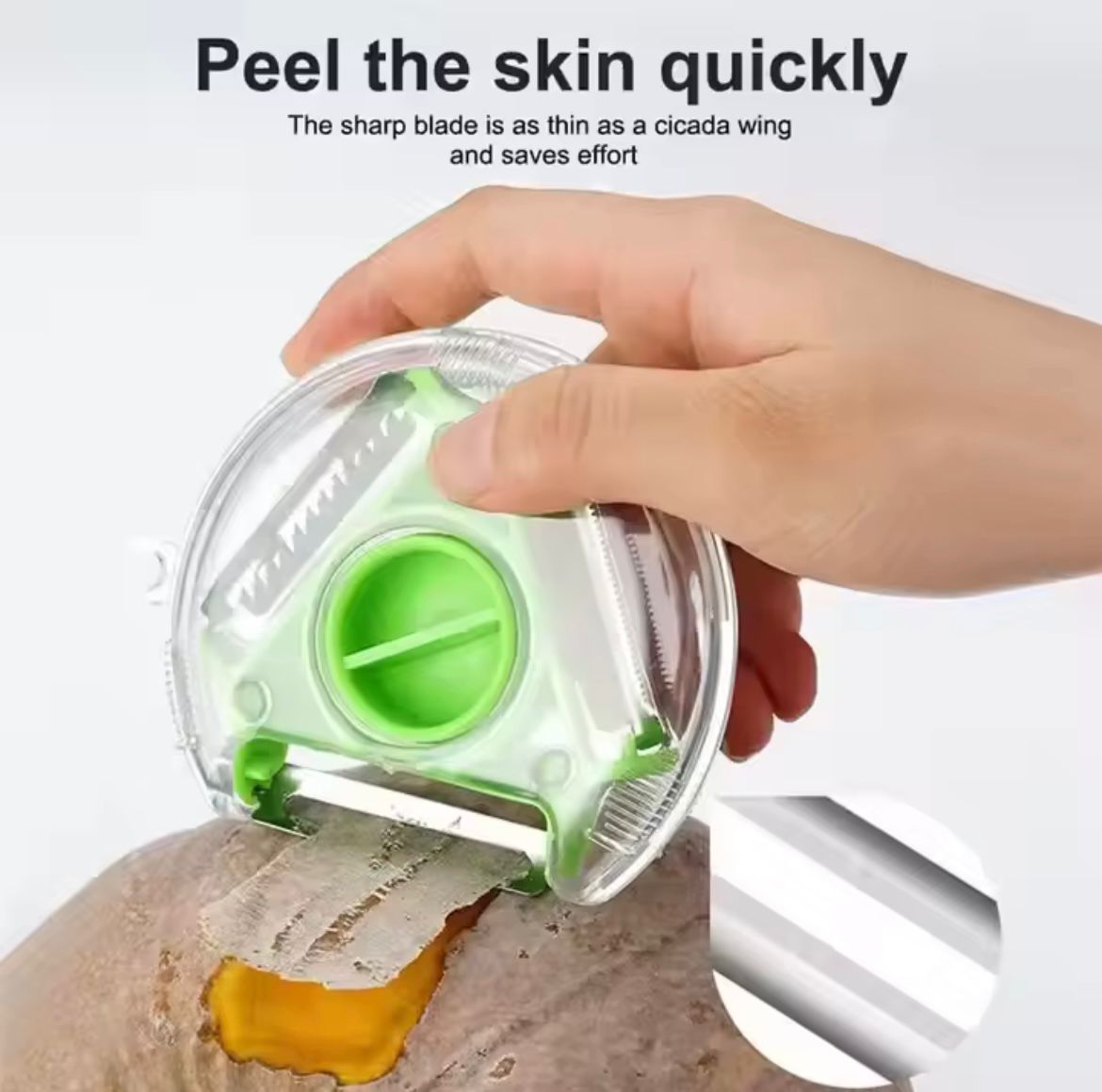 Three in-one stainless steel peeler