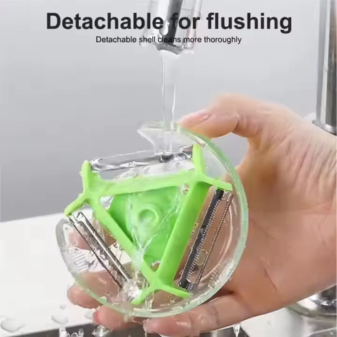 Three in-one stainless steel peeler