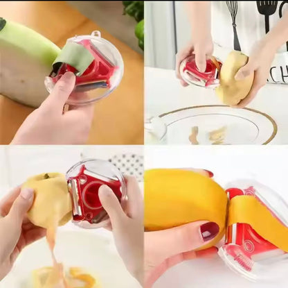 Three in-one stainless steel peeler
