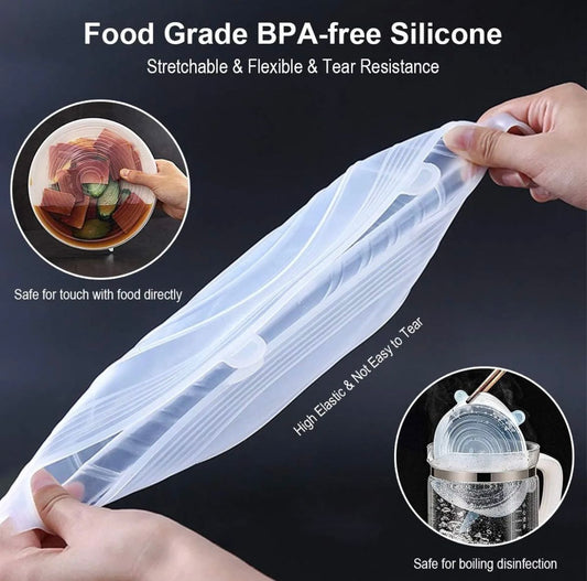 Stretch & Seal Silicone Lids - Eco-Friendly Food Storage