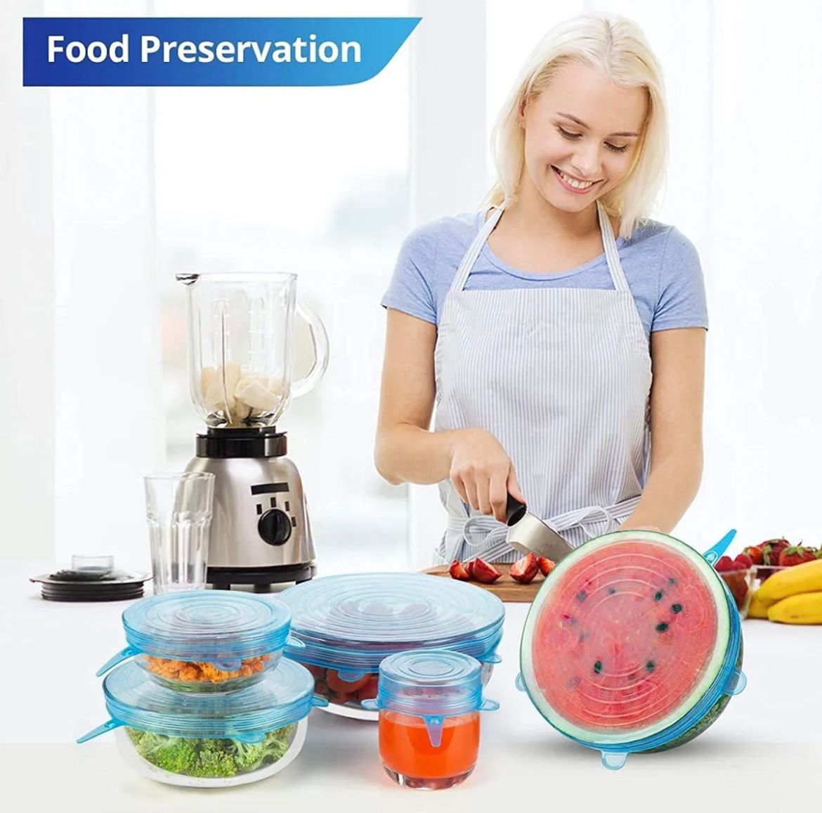 Stretch & Seal Silicone Lids - Eco-Friendly Food Storage