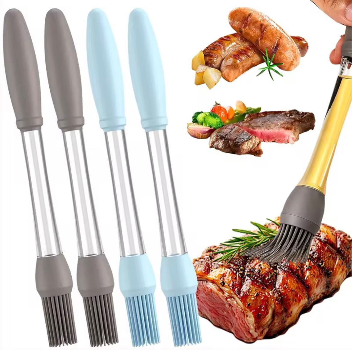 Multi purpose silicone oil brush