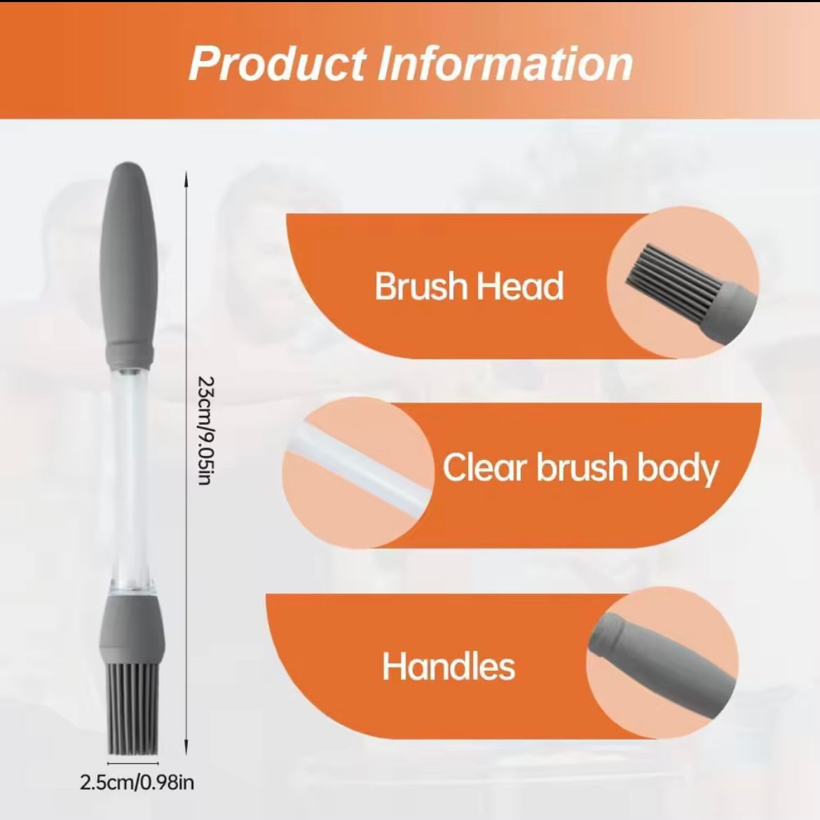 Multi purpose silicone oil brush