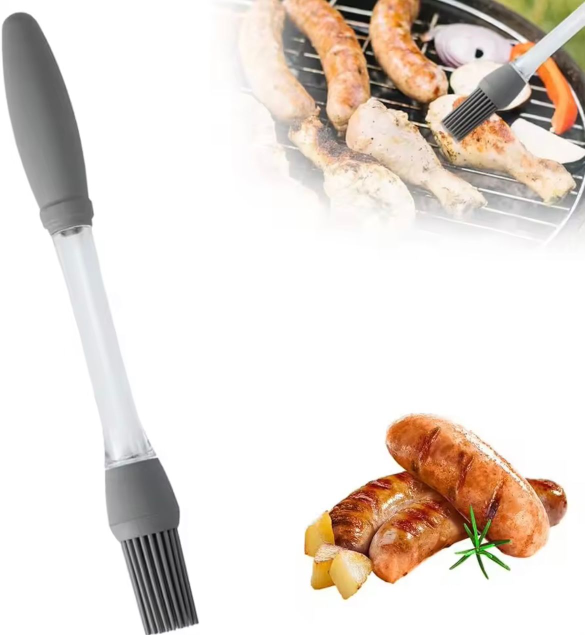 Multi purpose silicone oil brush