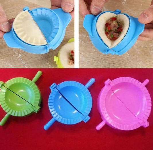 Colorful 3-Piece Dumpling Maker Mold Set - Easy Pierogi & Ravioli Tool