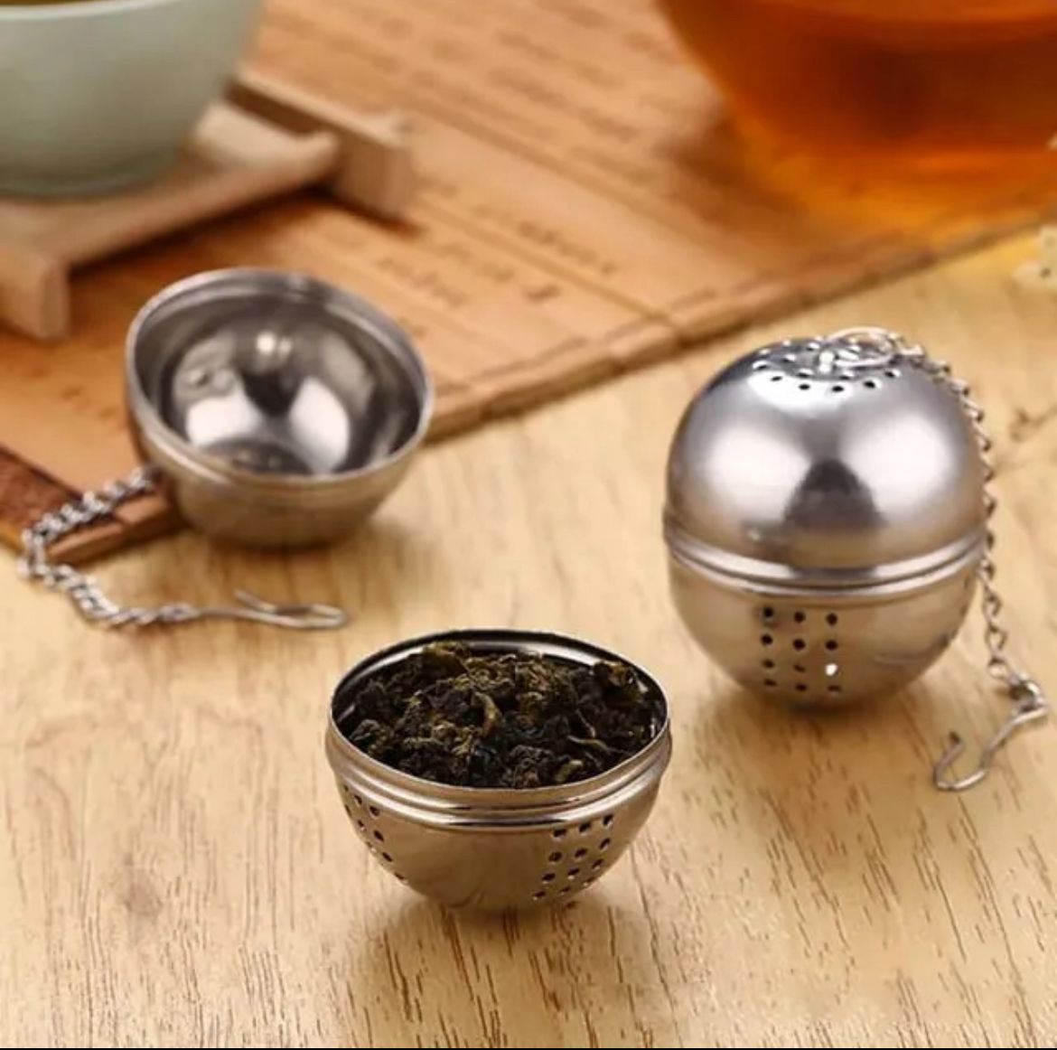Premium Stainless Steel Mesh Tea Ball Infuser for Loose Leaf Tea