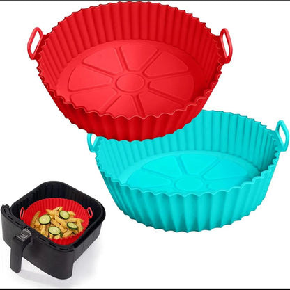 Premium Food-Grade Silicone Air Fryer Liner & Baking Tray - Reusable & Non-Stick